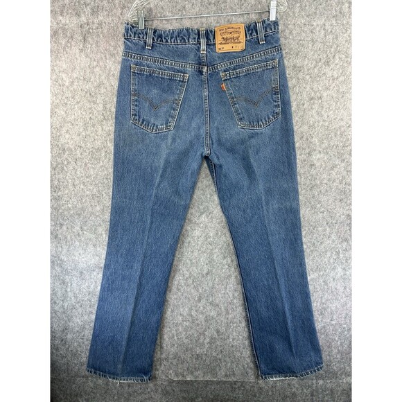 VTG 90s Levi's 517 Orange Tab Bootcut Denim Jeans Men 36x32 Made USA 1997 - Picture 4 of 10